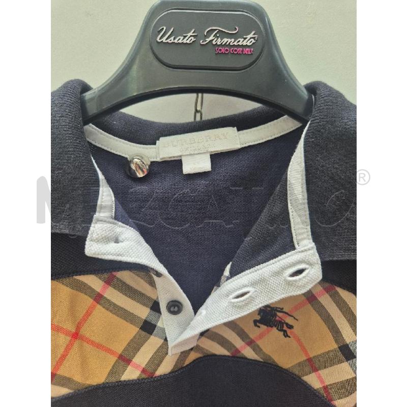 POLO BAMBINO BURBERRY BLU E BEIGE  | Mercatino dell'Usato Trapani via libica 2