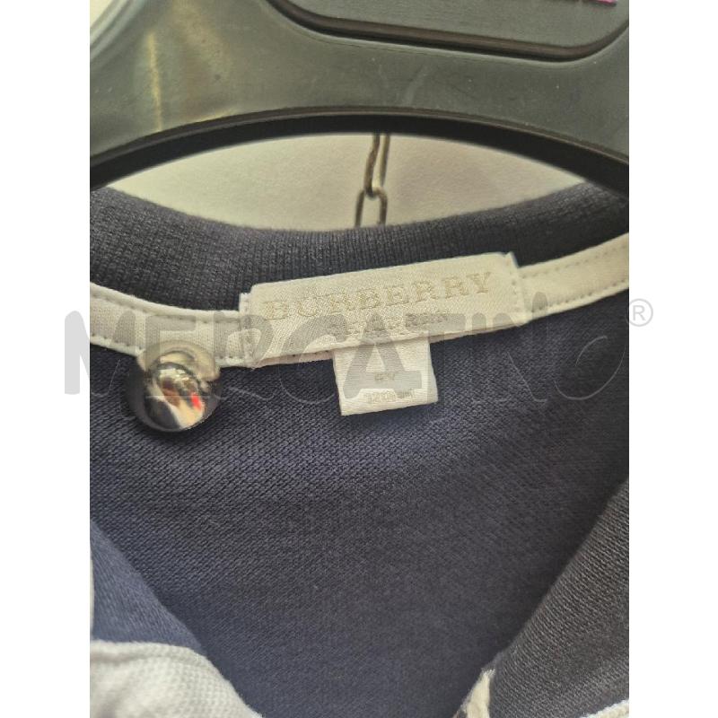 POLO BAMBINO BURBERRY BLU E BEIGE  | Mercatino dell'Usato Trapani via libica 3