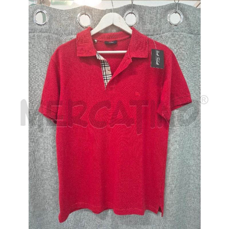 POLO UOMO BURBERRY ROSSA  | Mercatino dell'Usato Trapani via libica 1