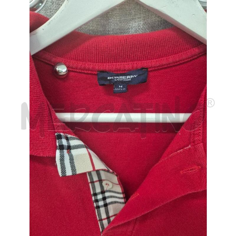 POLO UOMO BURBERRY ROSSA  | Mercatino dell'Usato Trapani via libica 2
