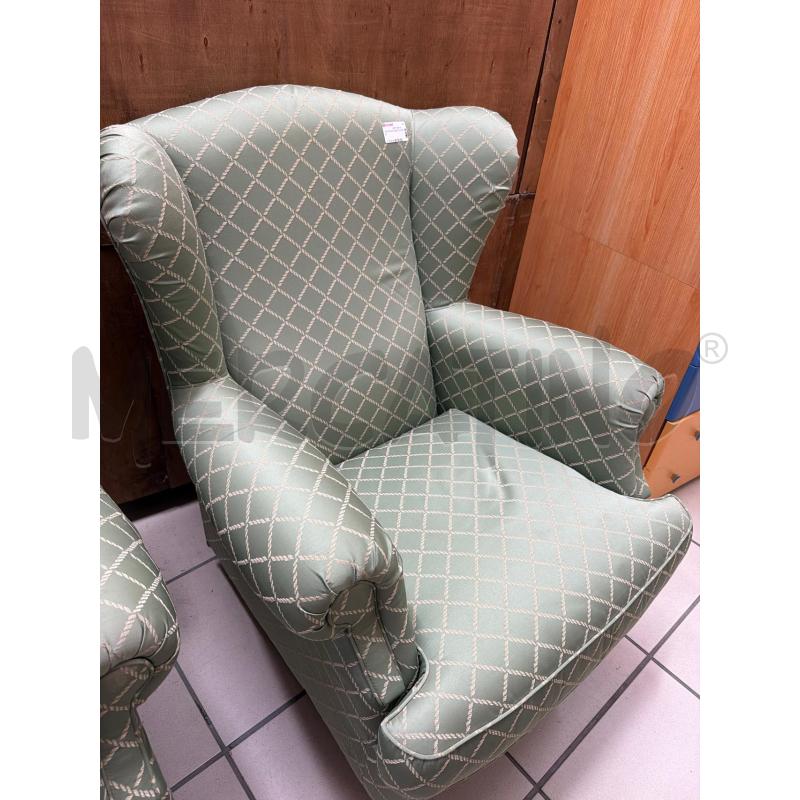 POLTRONA TESSUTO VERDE | Mercatino dell'Usato Trapani via libica 3