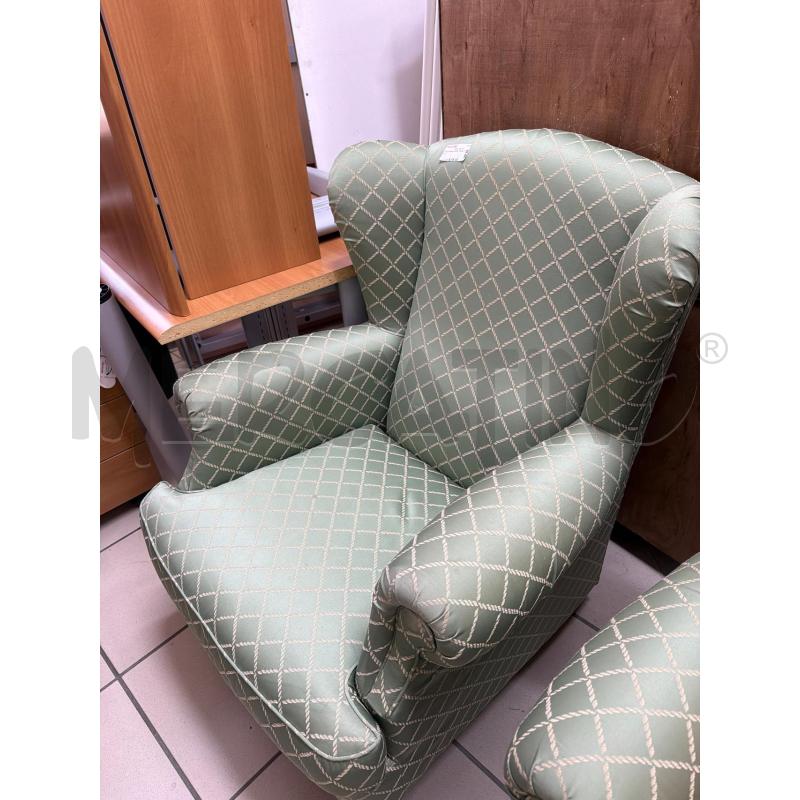 POLTRONA VERDE TESSUTO  | Mercatino dell'Usato Trapani via libica 3