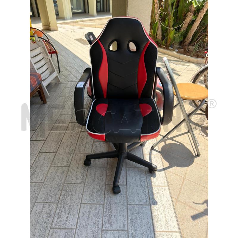POLTRONA  GAMING ROSSO E NERO | Mercatino dell'Usato Trapani via libica 1