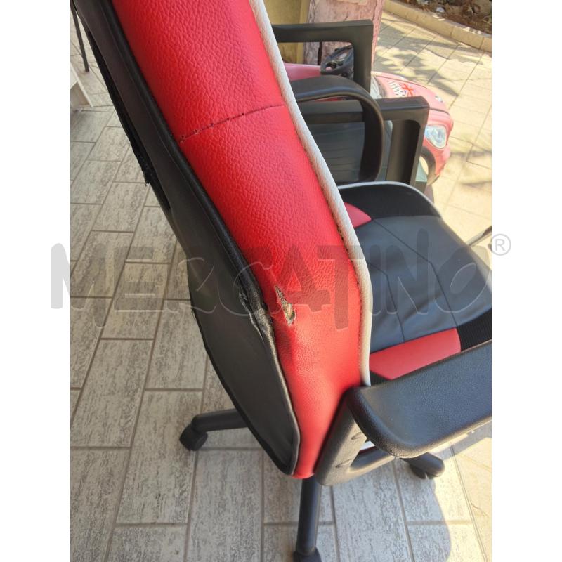 POLTRONA  GAMING ROSSO E NERO | Mercatino dell'Usato Trapani via libica 3