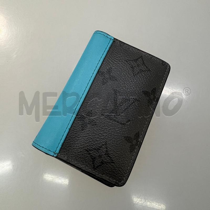 PORTA CARTE LOUIS VUITTON GRIGIO E CELESTE  | Mercatino dell'Usato Trapani via libica 1