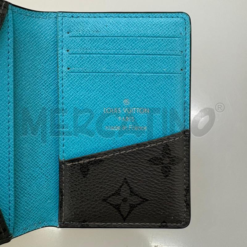 PORTA CARTE LOUIS VUITTON GRIGIO E CELESTE  | Mercatino dell'Usato Trapani via libica 2