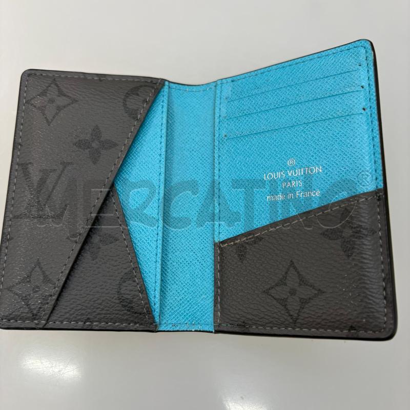 PORTA CARTE LOUIS VUITTON GRIGIO E CELESTE  | Mercatino dell'Usato Trapani via libica 3
