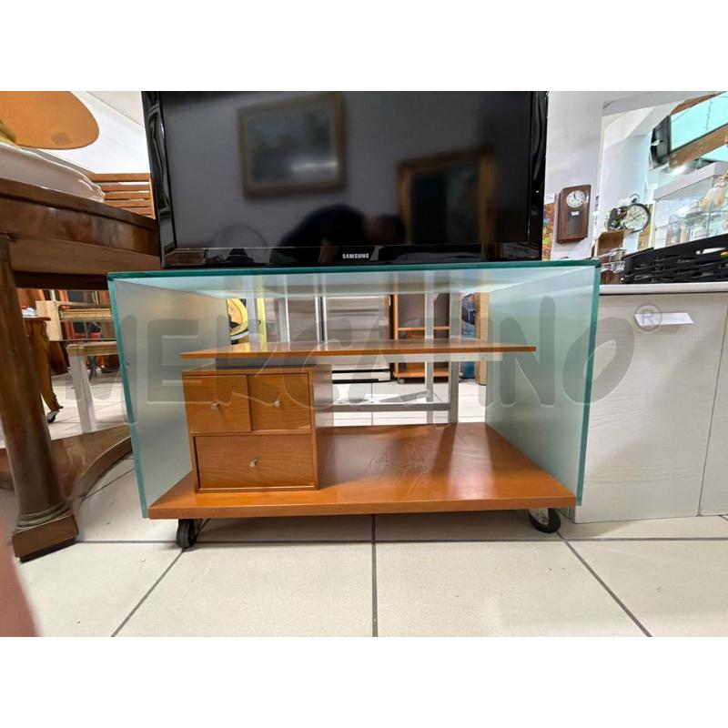 PORTA TV RIMADESIO CRISTALLO E CASSETTI  | Mercatino dell'Usato Trapani via libica 1
