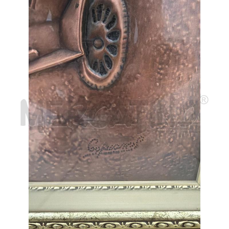 QUADRO AUTO IN RAME IN RILIEVO | Mercatino dell'Usato Trapani via libica 2