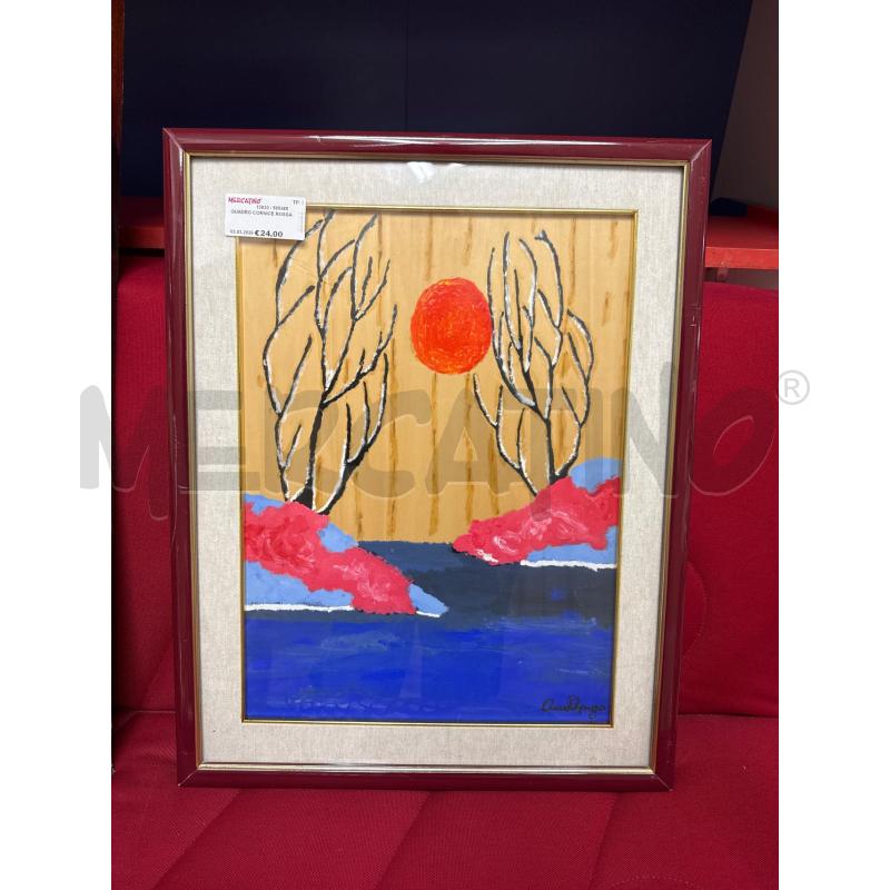 QUADRO CORNICE ROSSA  | Mercatino dell'Usato Trapani via libica 1