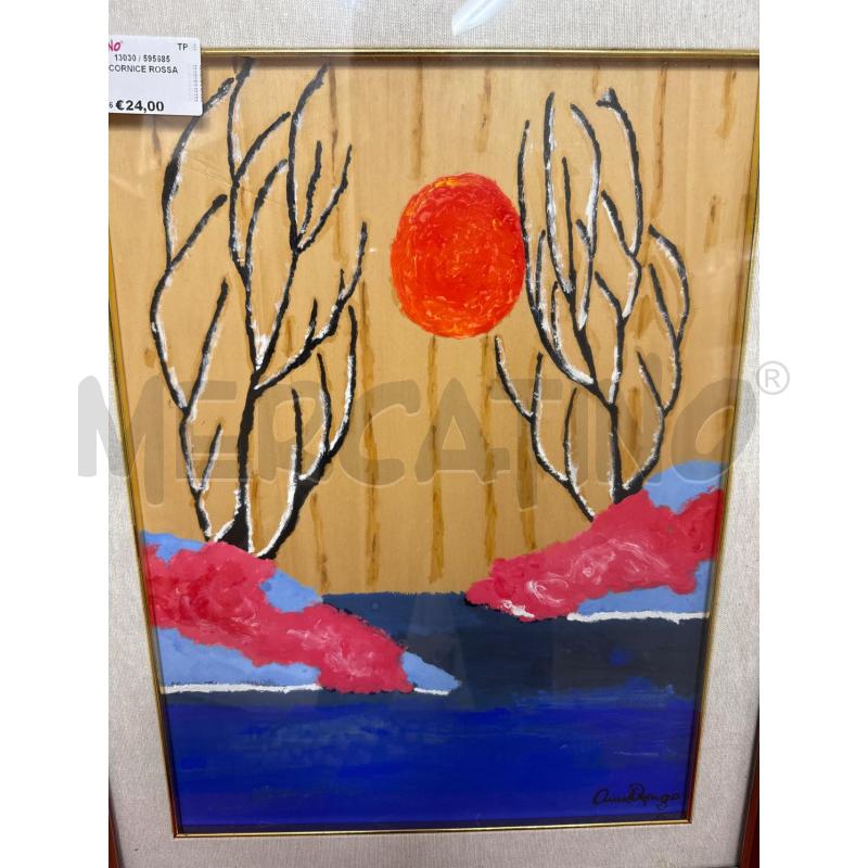 QUADRO CORNICE ROSSA  | Mercatino dell'Usato Trapani via libica 3