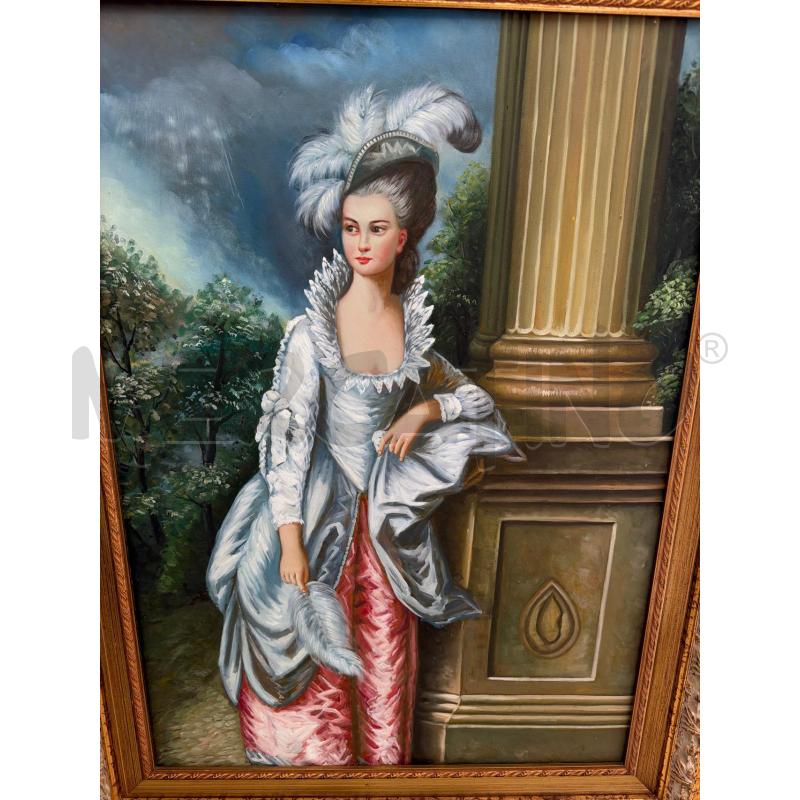 QUADRO DAMA CORNICE DORATA RILIEVI | Mercatino dell'Usato Trapani via libica 2