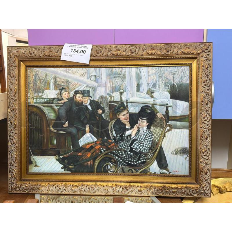 QUADRO DA DONNE CAVALIERI IN POLTRONE  | Mercatino dell'Usato Trapani via libica 1