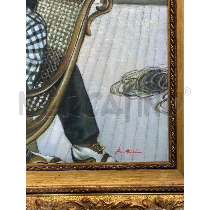 QUADRO DA DONNE CAVALIERI IN POLTRONE  | Mercatino dell'Usato Trapani via libica 2