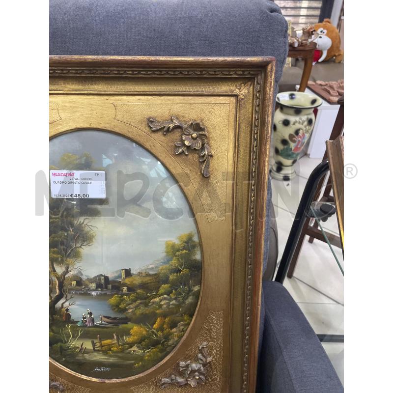 QUADRO DIPINTO OVALE | Mercatino dell'Usato Trapani via libica 3