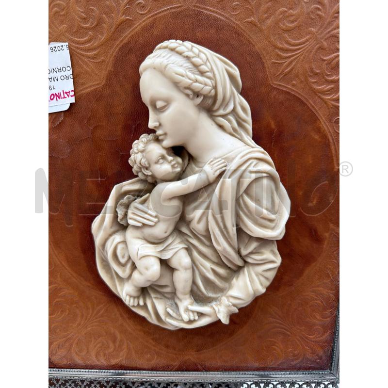 QUADRO MADONNINA IMPASTO CORNICE METALLO LAVORATA | Mercatino dell'Usato Trapani via libica 2