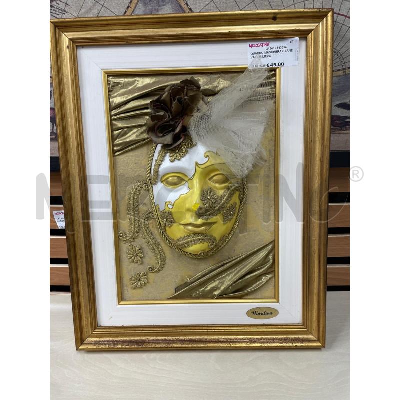 QUADRO MASCHERA CARNEVALE RILIEVO | Mercatino dell'Usato Trapani via libica 1