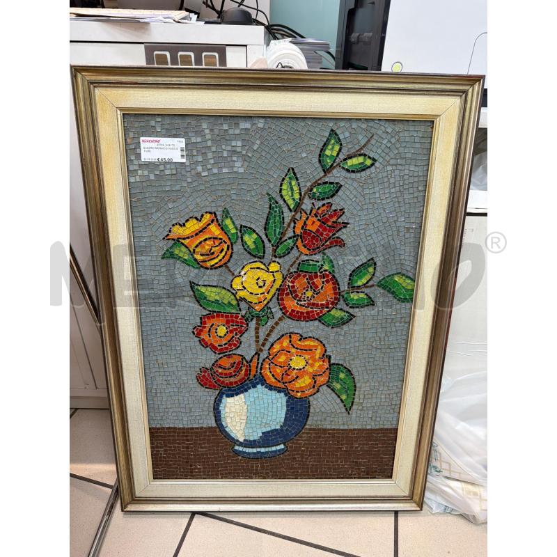 QUADRO MOSAICO VASO E FIORI | Mercatino dell'Usato Trapani via libica 1