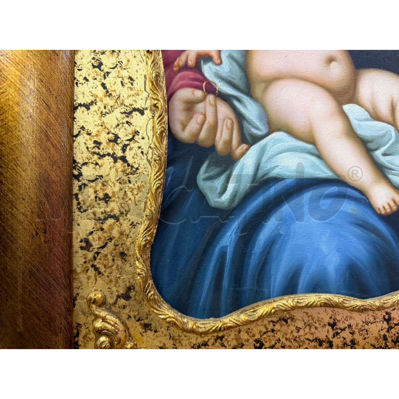 QUADRO OLIO SU TELA DUE DONNE E UN BAMBINO | Mercatino dell'Usato Trapani via libica 4