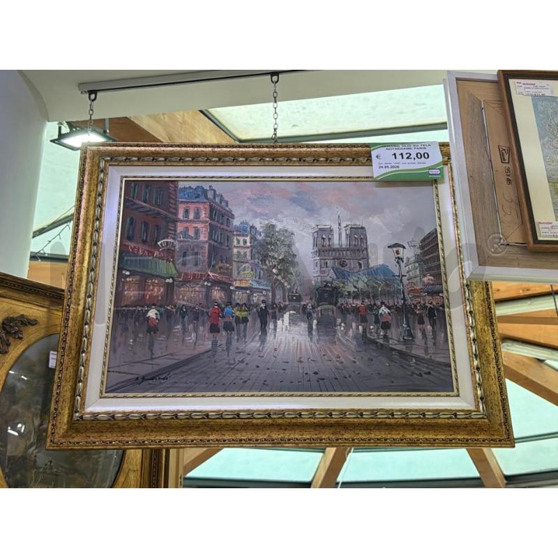 QUADRO OLIO SU TELA NOTREDAME PARIS | Mercatino dell'Usato Trapani via libica 1