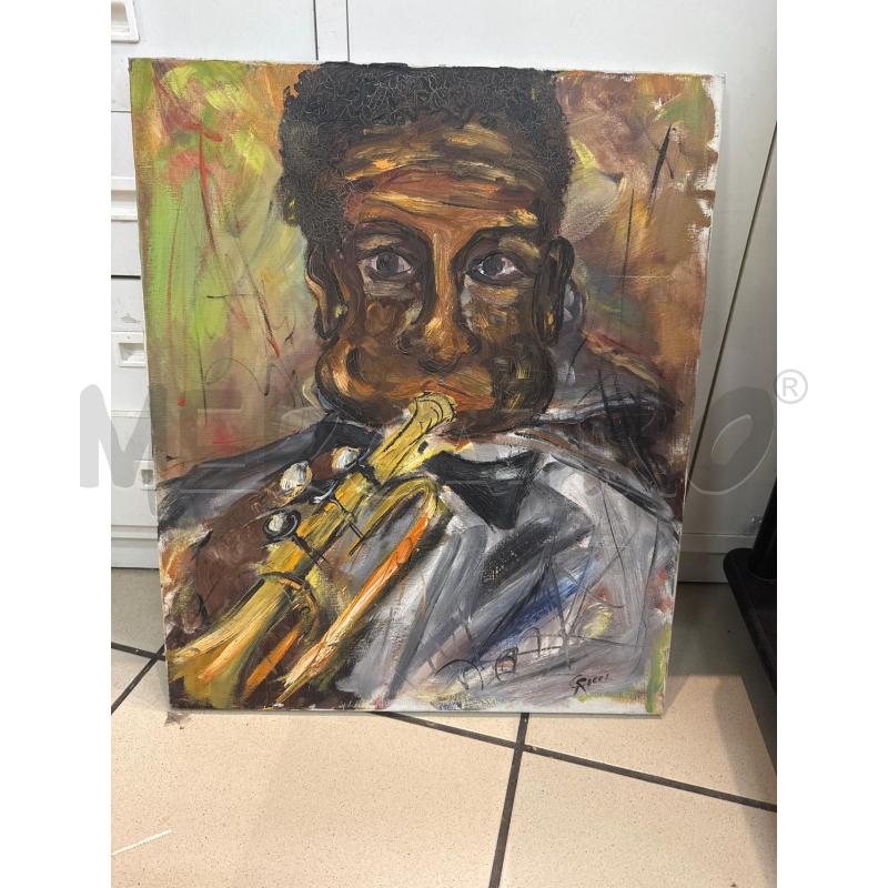 QUADRO OLIO SU TELA RICCI CARLO OMAGGIO AD AMSTRONG | Mercatino dell'Usato Trapani via libica 1