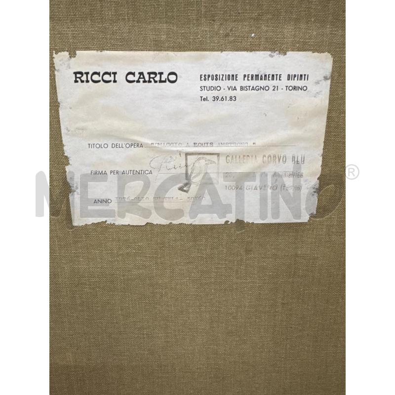 QUADRO OLIO SU TELA RICCI CARLO OMAGGIO AD AMSTRONG | Mercatino dell'Usato Trapani via libica 4