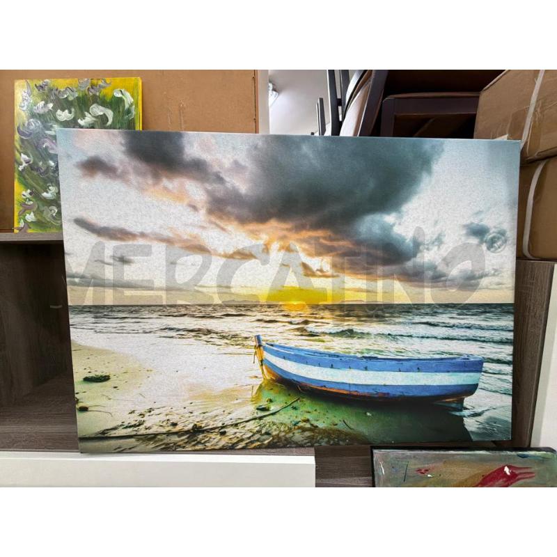QUADRO PAESAGGIO MARE CON BARCA  | Mercatino dell'Usato Trapani via libica 1