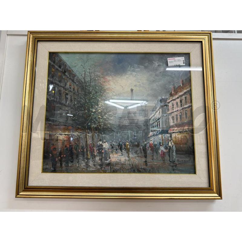 QUADRO PARIGI CORNICE DORATA | Mercatino dell'Usato Trapani via libica 1