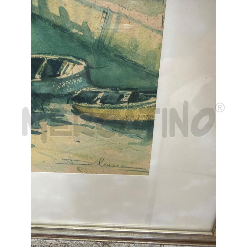 QUADRO PORTICCIOLO CORNICE DOIRATA | Mercatino dell'Usato Trapani via libica 2
