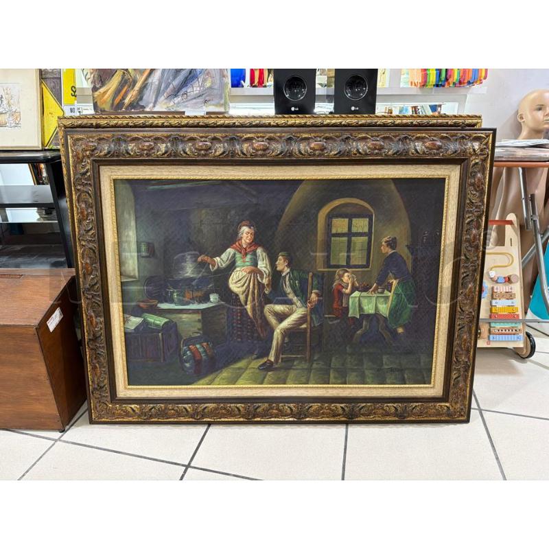 QUADRO TELA CENA IN FAMIGLIA  | Mercatino dell'Usato Trapani via libica 1
