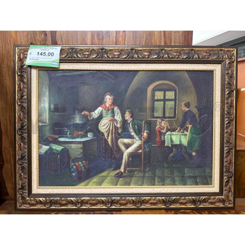 QUADRO TELA CENA IN FAMIGLIA  | Mercatino dell'Usato Trapani via libica 3