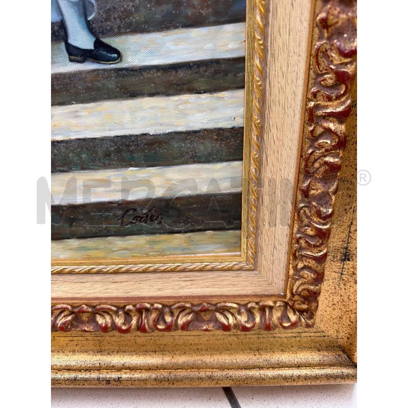 QUADRO TELA DONNA CON OMBRELLO E SPASIMANTI  | Mercatino dell'Usato Trapani via libica 2