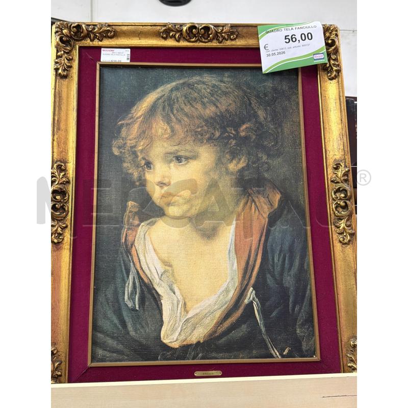 QUADRO TELA FANCIULLO | Mercatino dell'Usato Trapani via libica 1
