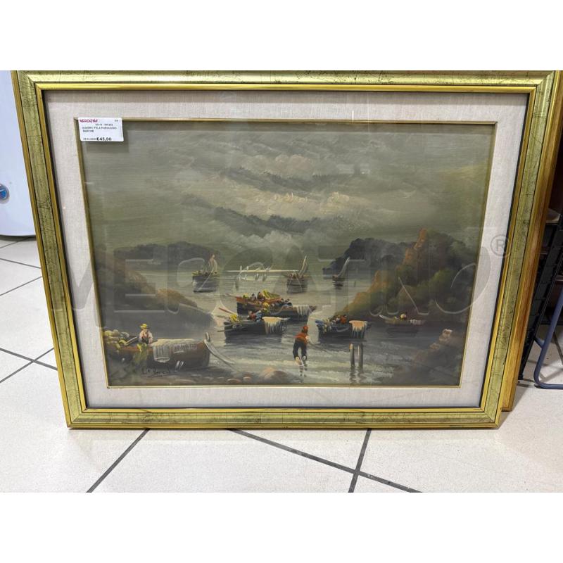 QUADRO TELA PAESAGGIO BARCHE  | Mercatino dell'Usato Trapani via libica 1