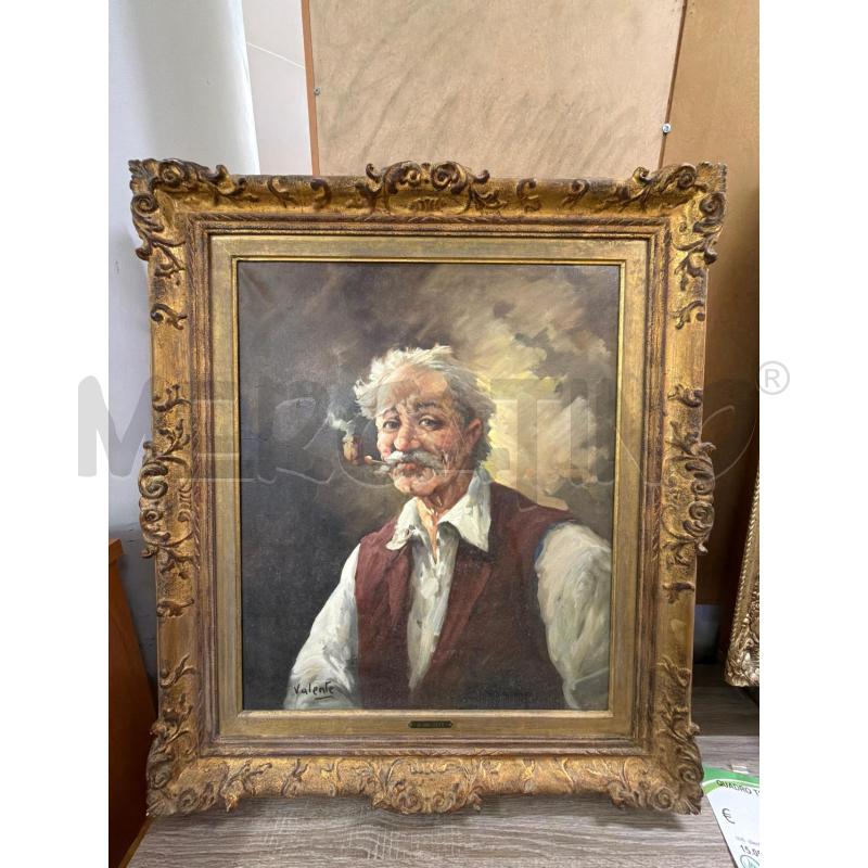 QUADRO TELA UOMO CON PIPA  | Mercatino dell'Usato Trapani via libica 4