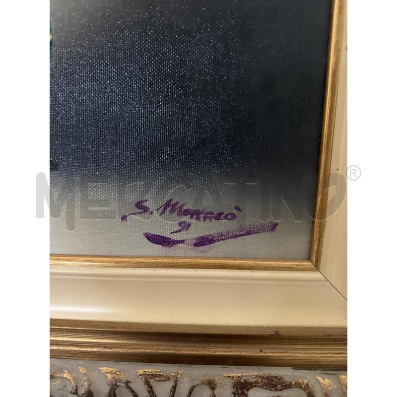 QUADRO TELA VASO FIORI  | Mercatino dell'Usato Trapani via libica 2