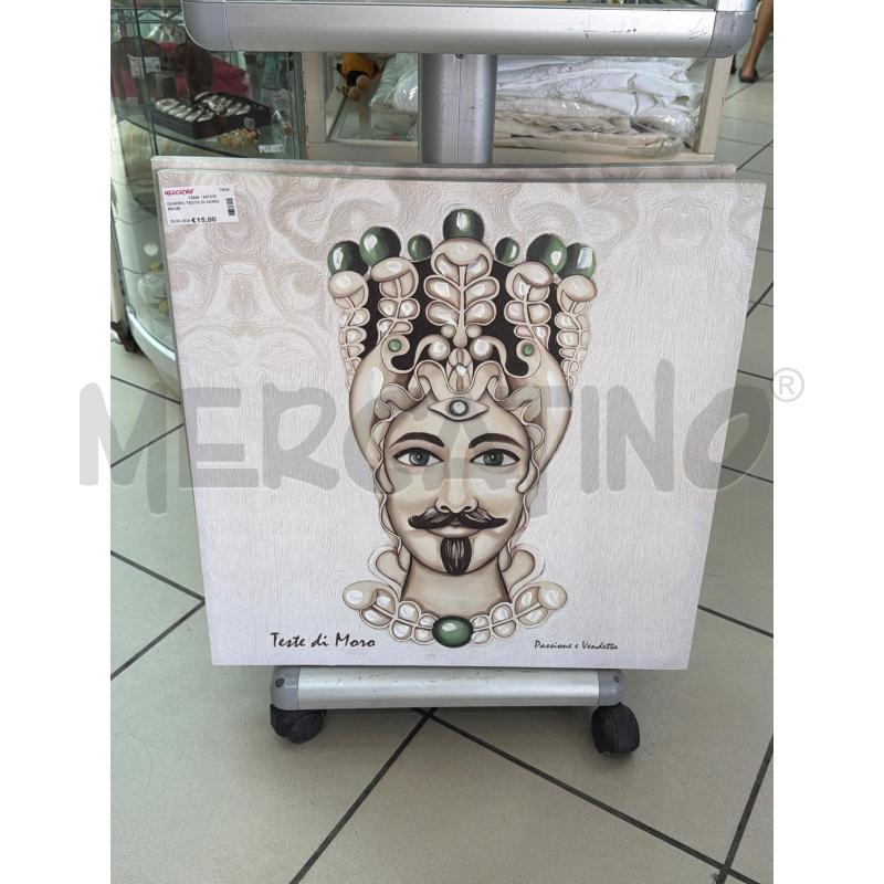 QUADRO TESTA DI MORO BEGIE  | Mercatino dell'Usato Trapani via libica 1