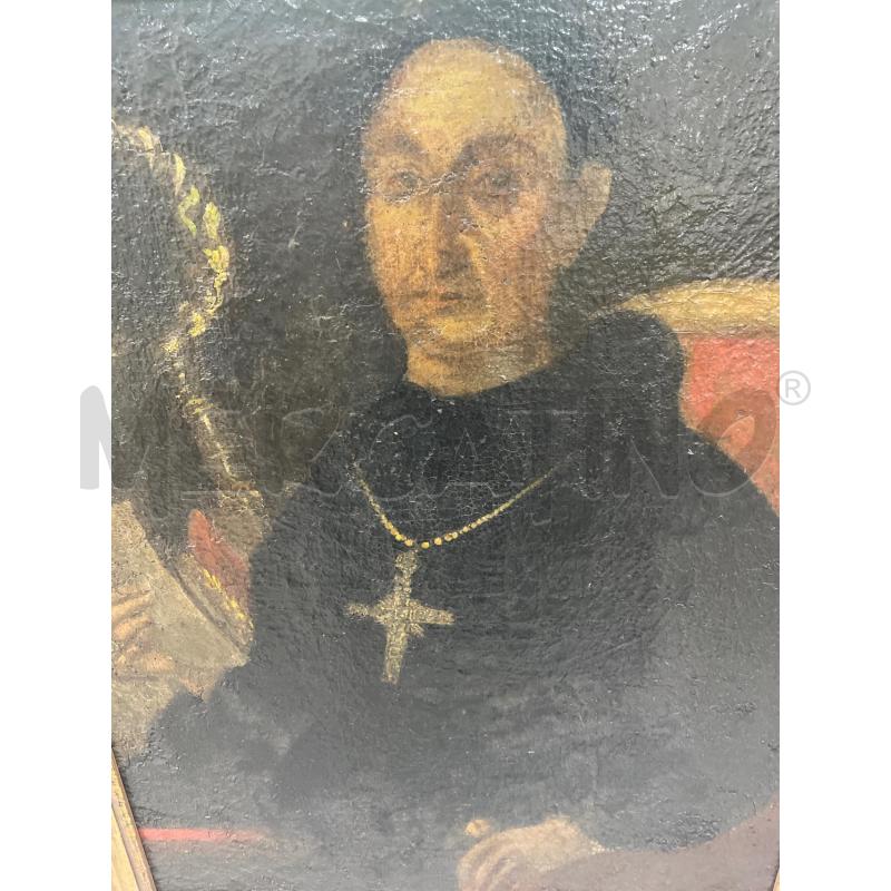 QUADRO VECCHIO EPOCA VESCOVO CORNICE DORATA  | Mercatino dell'Usato Trapani via libica 2