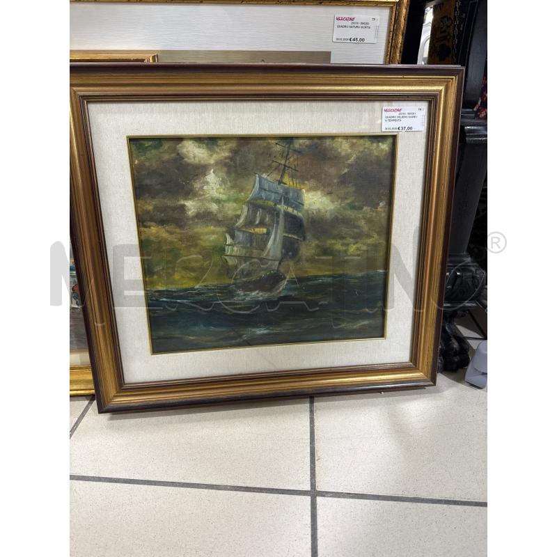 QUADRO VELIERO MARE IN TEMPESTA  | Mercatino dell'Usato Trapani via libica 1