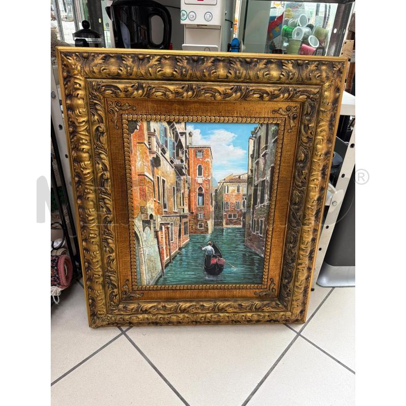QUADRO VENEZIA TELA E CORNICE DORATO | Mercatino dell'Usato Trapani via libica 1