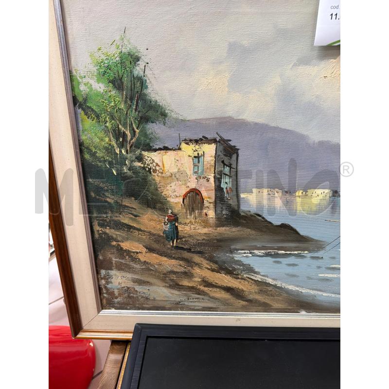 QUADRO  PITTURA GIORDANAO MARE BARCA  | Mercatino dell'Usato Trapani via libica 3