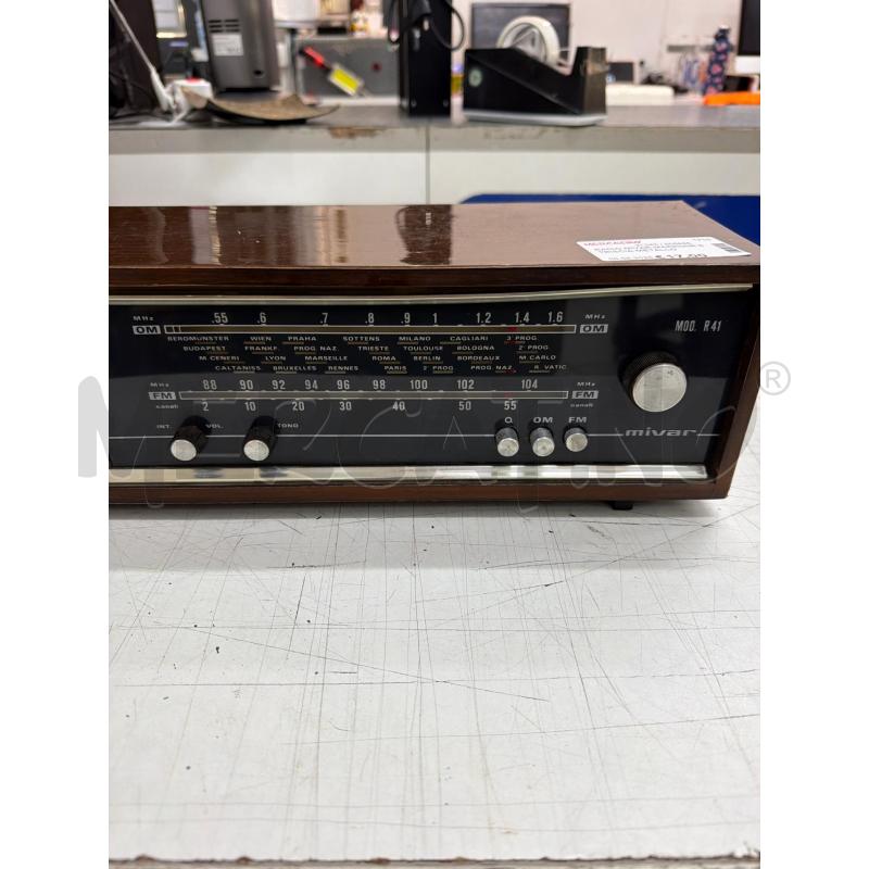 RADIO MIVAR MARRONE STRISCIA METALLO | Mercatino dell'Usato Trapani via libica 2