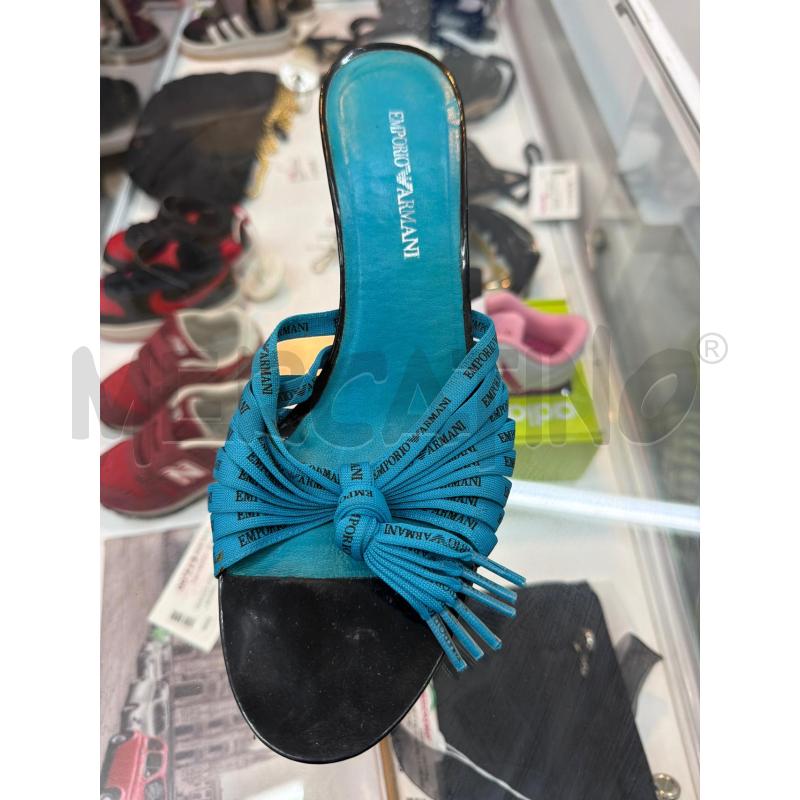 SANDALI DONNA ARMANI AZZURRE  | Mercatino dell'Usato Trapani via libica 3