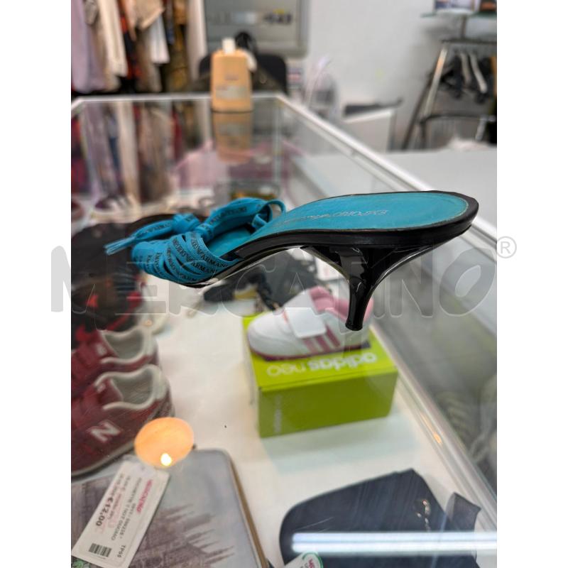 SANDALI DONNA ARMANI AZZURRE  | Mercatino dell'Usato Trapani via libica 4
