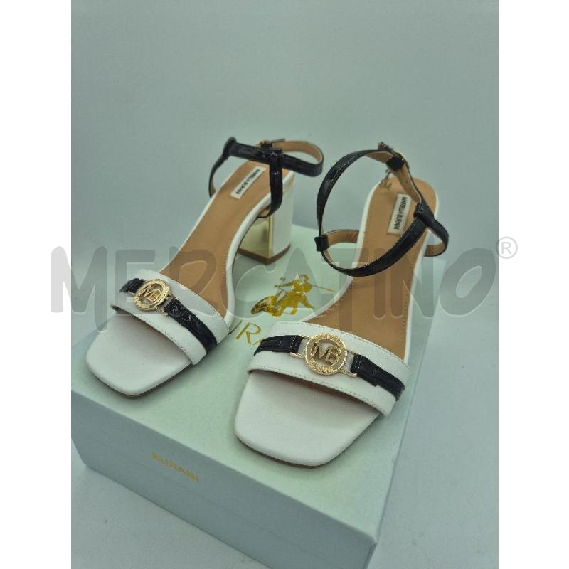 SCARPE DONNA BURANI BIANCHE FASCIA NERA  | Mercatino dell'Usato Trapani via libica 1