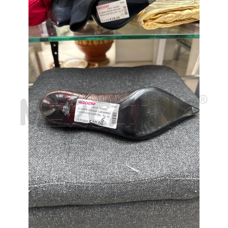 SCARPE DONNA CAPARRINI MARRONI MARTELLATE CON PELO | Mercatino dell'Usato Trapani via libica 3