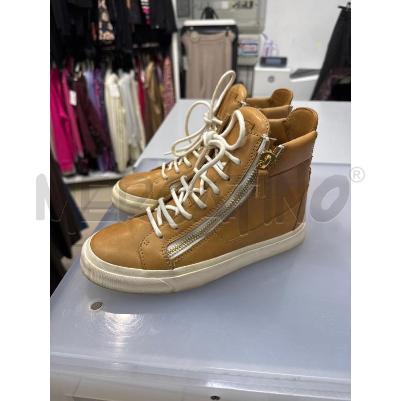 SCARPE DONNA GIUSEPPE ZANOTTI CUOIO LACCI BIANCHI | Mercatino dell'Usato Trapani via libica 1