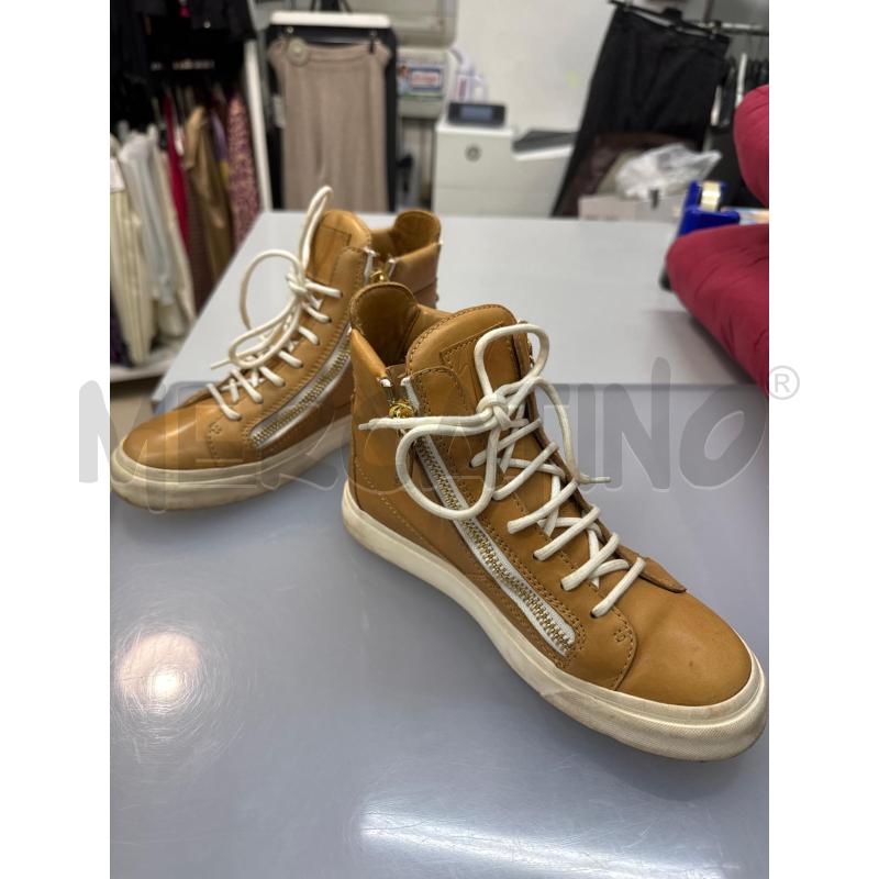 SCARPE DONNA GIUSEPPE ZANOTTI CUOIO LACCI BIANCHI | Mercatino dell'Usato Trapani via libica 2