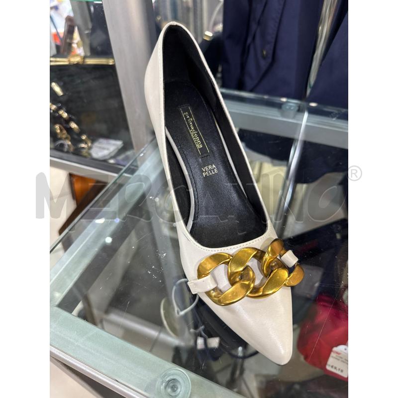 SCARPE DONNA PRIMADONNA BEIGE CATENA DORATA  | Mercatino dell'Usato Trapani via libica 2