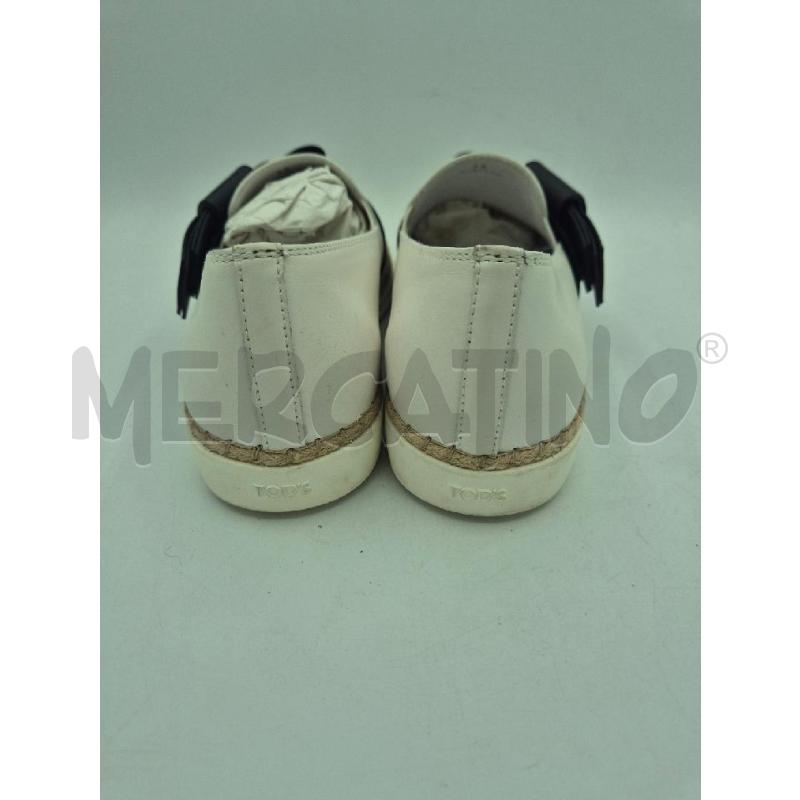 SCARPE DONNA TOD'S BIANCHE CON FIOCCO NERO  | Mercatino dell'Usato Trapani via libica 2
